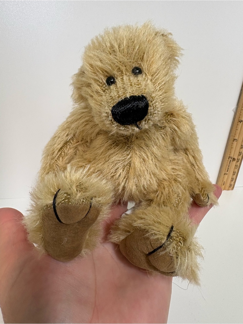 Cool and friends Mohair Light Brown Teddy Bear Stuffed Animal - Collectible
